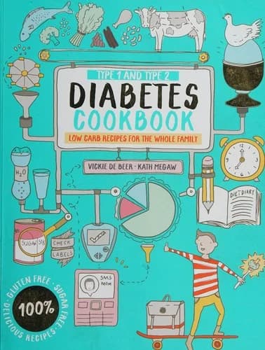 Cover of Type 1 and Type 2 Diabetes Cookbook by Vickie De Beer - Non Fiction - Paperback