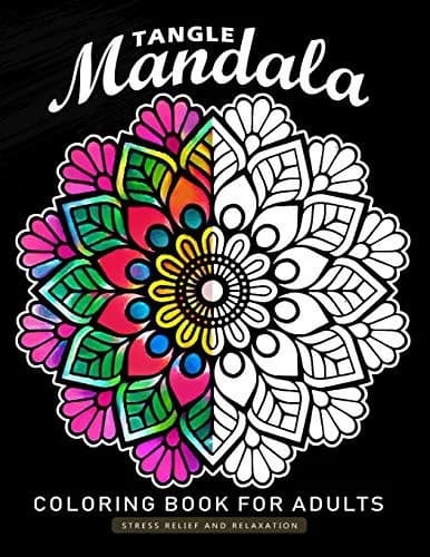 Cover of Tangle Mandala Coloring Book for Adults
