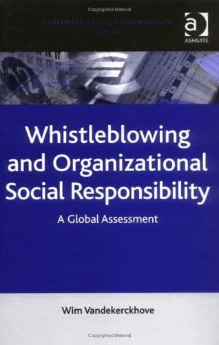 Cover of Whistleblowing and Organizational Social Responsibility