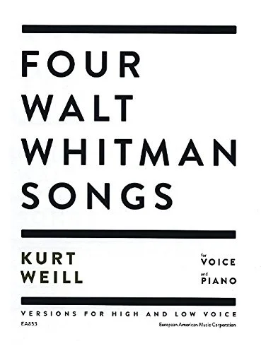 Cover of Four Walt Whitman Songs: Versions for High and Low Voice