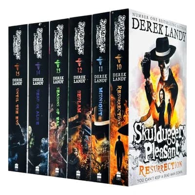 Cover of Skulduggery Pleasant Collection: Resurrection, Seasons of War, Midnight, Bedlam, Dead or Alive, Until the End Vol 15