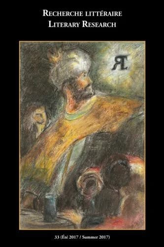 Cover of Recherche Litteraire / Literary Research vol. 33