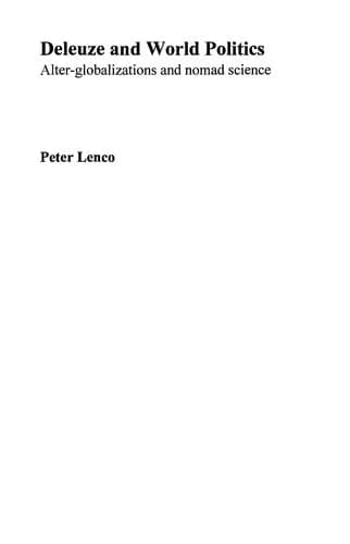 Cover of Deleuze and World Politics