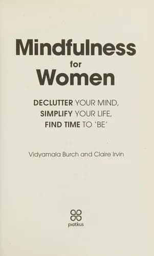 Cover of Mindfulness for Women by Vidyamala Burch and Claire Irvin-Non Fiction-Paperback