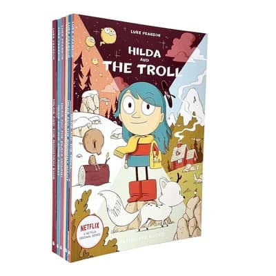 Cover of Hildafolk Comics Collection 6 Book Set Hilda Adventures Luke Pearson Paperback Edition