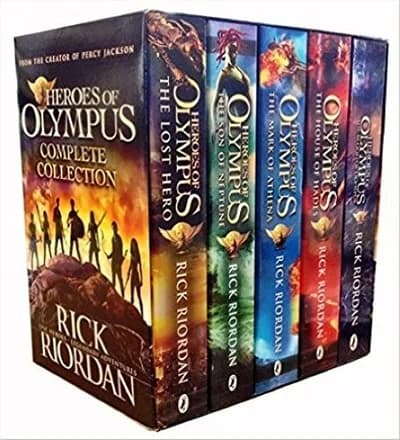 Cover of Heroes of Olympus Complete Collection 5 Books Set (The Lost Hero, The Son of Neptune, The Mark of Athena)