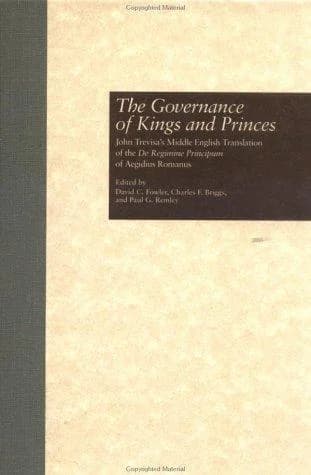 Cover of The Governance of Kings and Princes