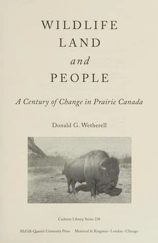 Cover of Wildlife, Land, and People