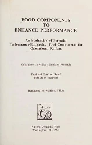 Cover of Food Components to Enhance Performance