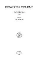 Cover of Congress Volume Salamanca 1983