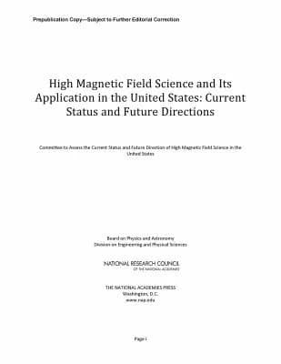 Cover of High Magnetic Field Science and Its Application in the United States