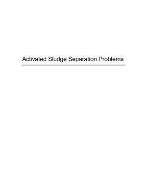 Cover of Activated Sludge Separation Problems