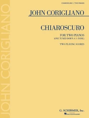 Cover of Chiaroscuro: Two Pianos (One Tuned Down a 1/4 Tone) Two Playing Scores