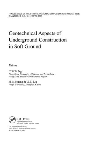 Cover of Geotechnical Aspects of Underground Construction in Soft Ground