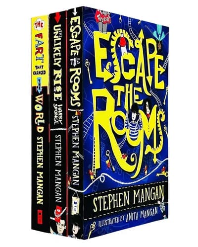 Cover of Stephen Mangan 3 Book Set: The Fart That Changed The World, Escape The Rooms, Unlikely Rise Of Harry Sponge