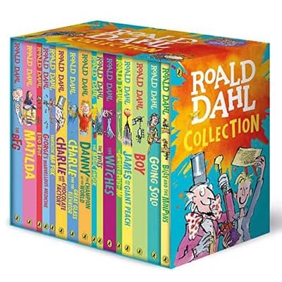 Cover of Roald Dahl 16 Books Collection Box Set (George's Marvellous Medicine, Fantastic Mr Fox, The Magic Finger, Esio Trot)