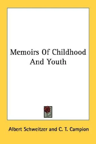 Cover of Memoirs Of Childhood And Youth