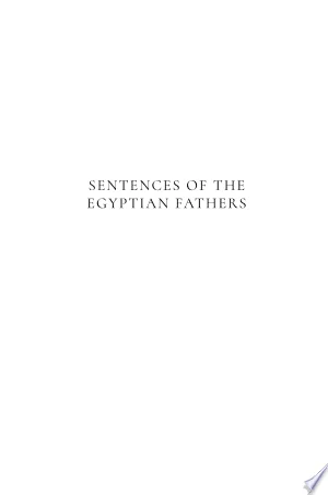 Cover of Sentences of the Egyptian Fathers