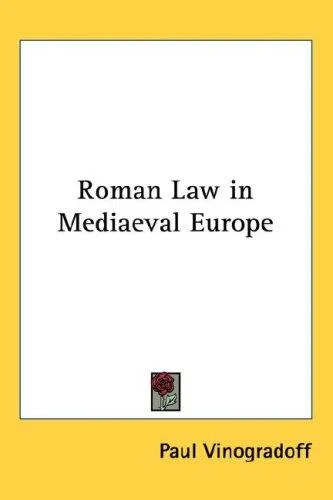 Cover of Roman Law in Mediaeval Europe