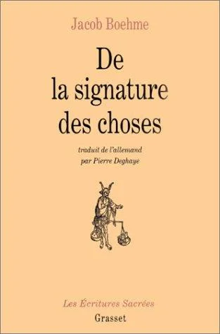 Cover of De la signature des choses