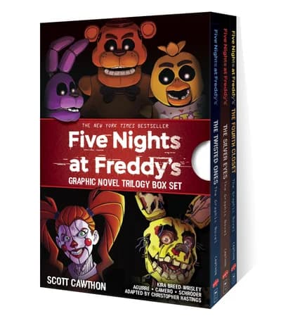 Cover of Five Nights at Freddy's Graphic Novel Trilogy 3 Books Collection Box Set (The Fourth Closet ,the Twisted Ones, the Silver Eyes )