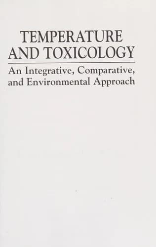 Cover of Temperature and Toxicology