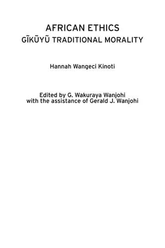 Cover of African Ethics