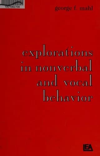 Cover of Explorations in Nonverbal and Vocal Behavior