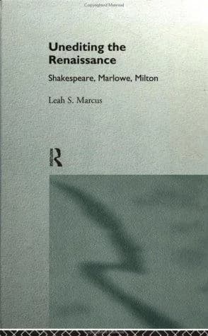 Cover of Unediting the Renaissance
