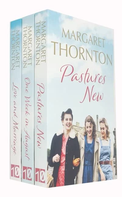 Cover of Margaret Thornton 3 Books Collection Set (Pastures New, One Week in August, Love and Marriage)