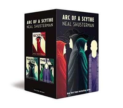 Cover of Arc of a Scythe Trilogy 3 Books Box Set Collection by Neal Shusterman (Scythe, Thunderhead)
