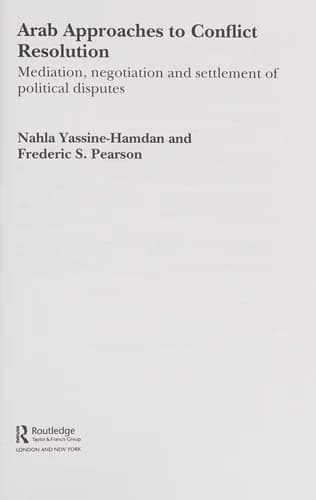 Cover of Arab Approaches to Conflict Resolution