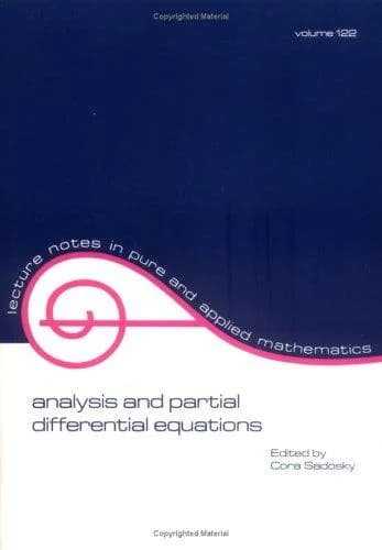 Cover of Analysis and Partial Differential Equations