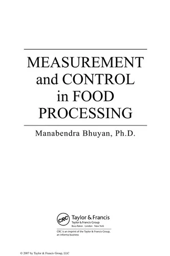 Cover of Measurement and Control in Food Processing