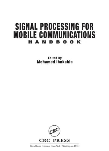 Cover of Signal Processing for Mobile Communications Handbook