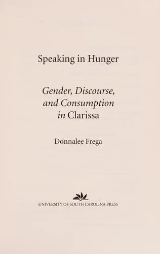 Cover of Speaking in Hunger