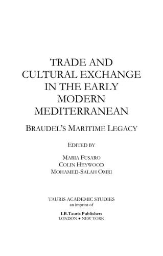Cover of Trade and Cultural Exchange in the Early Modern Mediterranean