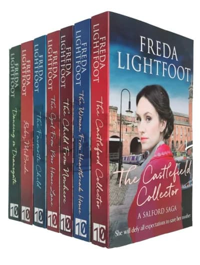 Cover of Freda Lightfoot Poor House Lane and Salford Saga 7 Books Collection Set Paperback
