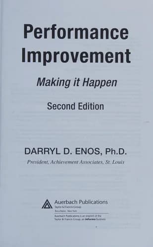Cover of Performance Improvement