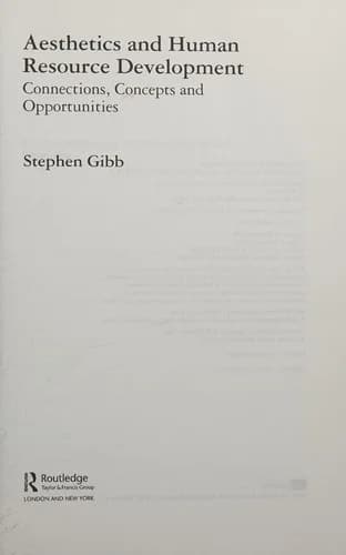 Cover of Aesthetics and Human Resource Development