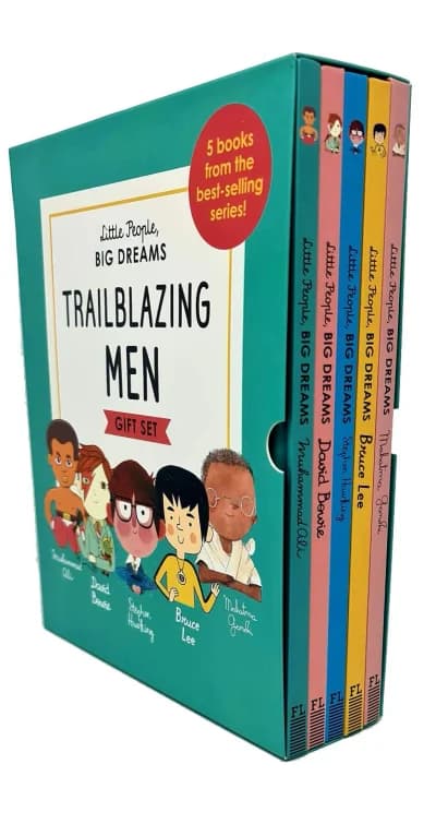 Cover of Little People, Big Dreams Trailblazing Men 5 Book Collection Hardcover Gift Edition
