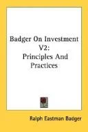Cover of Badger On Investment V2