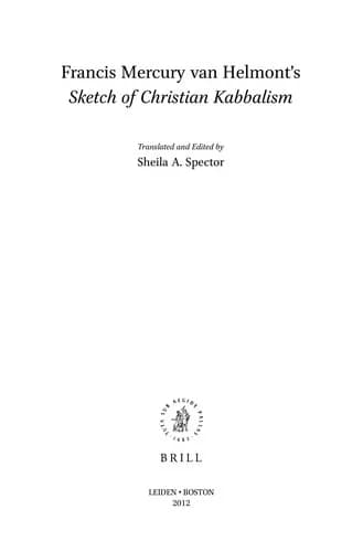 Cover of Francis Mercury van Helmont's Sketch of Christian Kabbalism