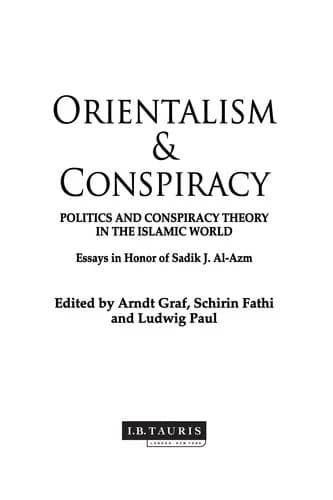 Cover of Orientalism and Conspiracy