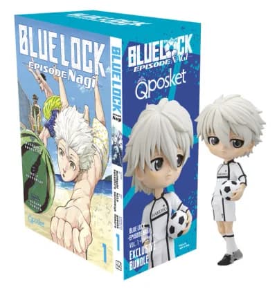 Cover of Blue Lock: Episode Nagi Volume 1 & Exclusive Q Posket Figure