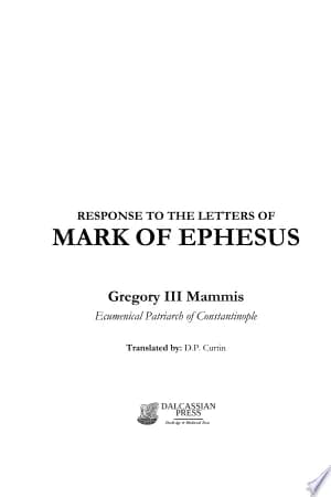 Cover of Response to the Letters of Mark of Ephesus