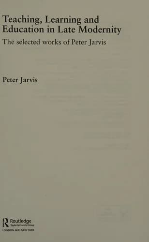 Cover of Teaching, Learning and Education in Late Modernity