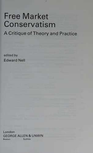 Cover of Free Market Conservatism (Routledge Revivals)