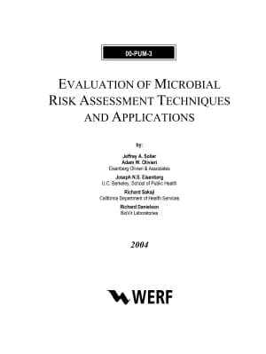 Cover of Evaluation of Microbial Risk Assessment Techniques and Applications