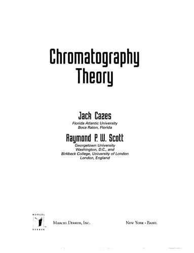 Cover of Chromatography Theory